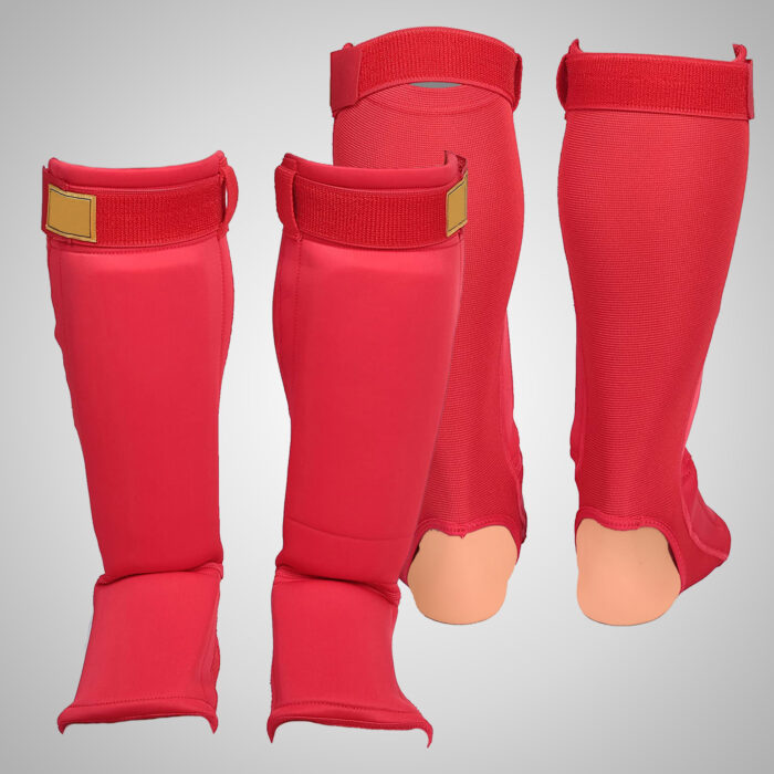Red Polyester Shin Pads - Image 3