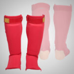 Red Polyester Shin Pads