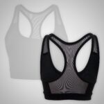 Black & Gray Sports Bra - Image 2