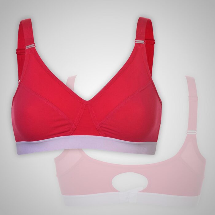 Red & White Sports Bra - Image 1