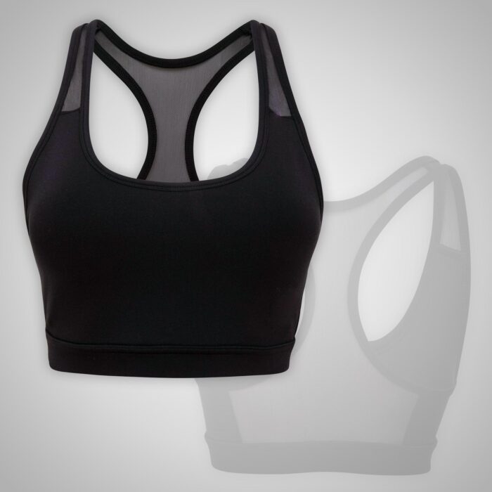 Black & Gray Sports Bra - Image 1