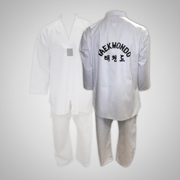 White Cotton Taekwondo Uniform - Image 2
