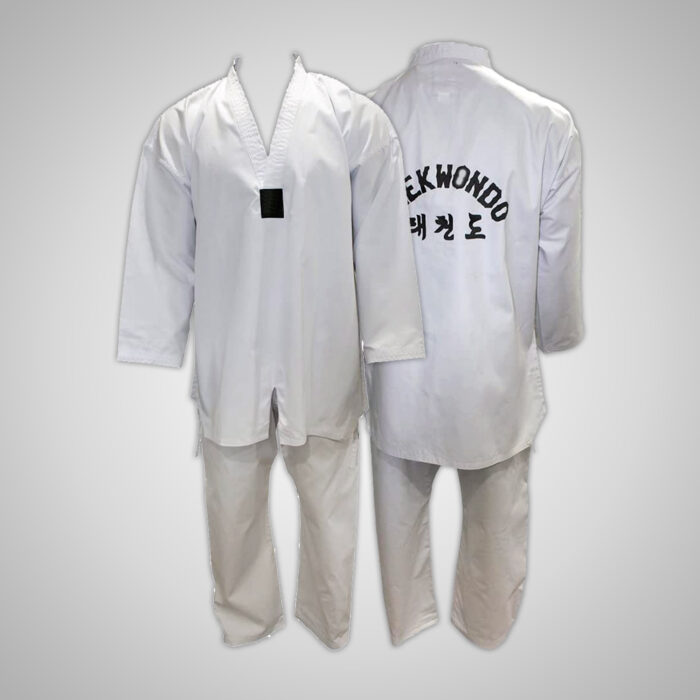 White Cotton Taekwondo Uniform - Image 3