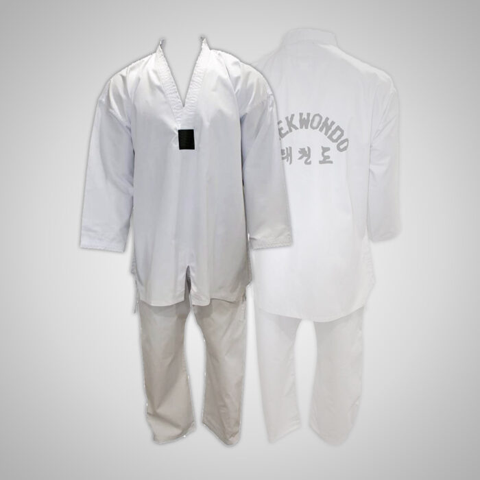 White Cotton Taekwondo Uniform - Image 1