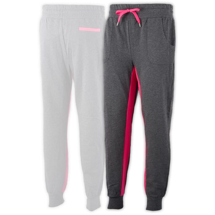 Yaki Gray & Pink Jogging Trouser - Image 1