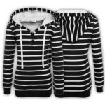 White Strips Hoodie - Image 3