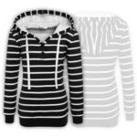 White Strips Hoodie
