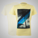 Yellow Printed Cotton T-Shirt